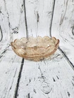 Jeanette Glass Floragold 4 Footed Oval Marigold Nut/Candy Dish Vintage