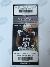 2010 AFC Playoff New York Jets at Patriots Ticket Bart Scott Can't Wait 1/16/11