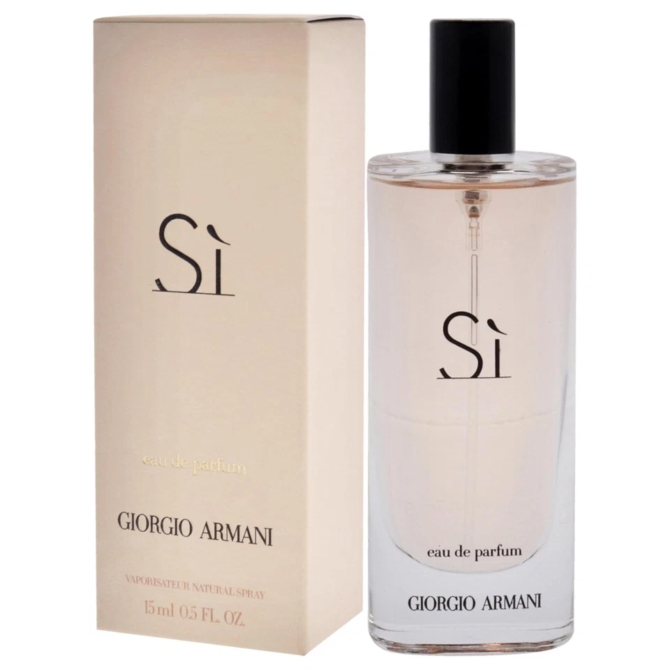 Giorgio Armani Si Eau De Parfum 0,5 OZ Mujer Tamaño de Viaje Elegante Fragancia Floral Foto 4 de 4