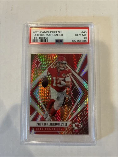 PATRICK MAHOMES II 2020 Phoenix Fire Burst #45 PSA 10 GEM MINT Chiefs