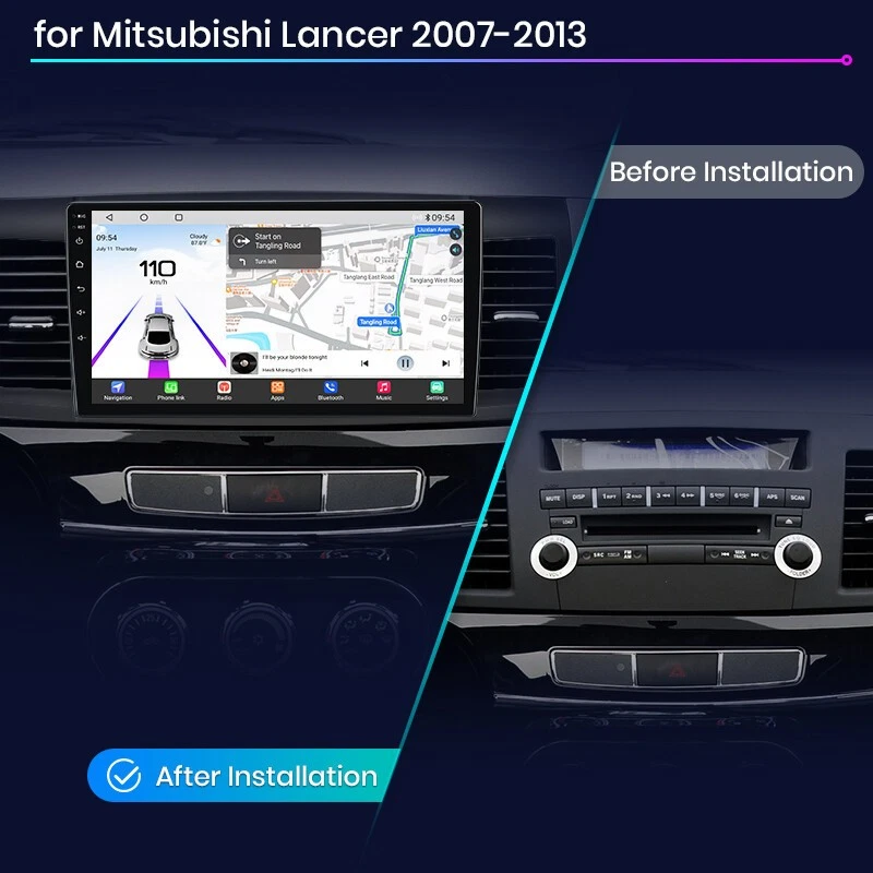 Für Mitsubishi Lancer 6+128GB 10.1"Car Play Autoradio GPS Navi Android 14 8-Core - Bild 2 von 4