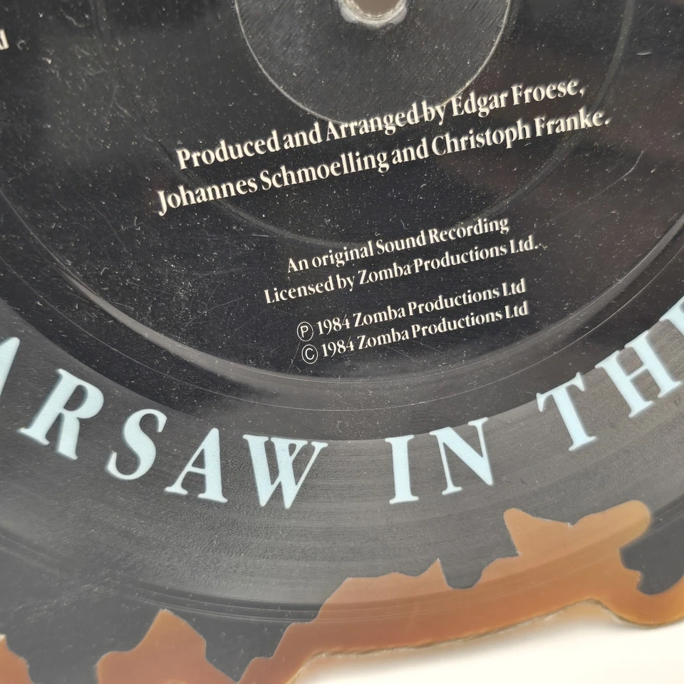 Tangerine Dream - Warsaw In The Sun 7" Vinyl Record (Shaped Picture Disc) Foto 3 de 4