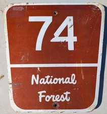 Vintage Retired National Forest Service Tree Sign Wood 1970s-80s Ojo Caliente NM