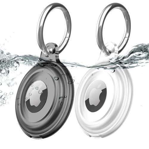 2 Pack IPX8 Waterproof AirTag Keychain Holder Case, Lightweight, Anti-Scratch...