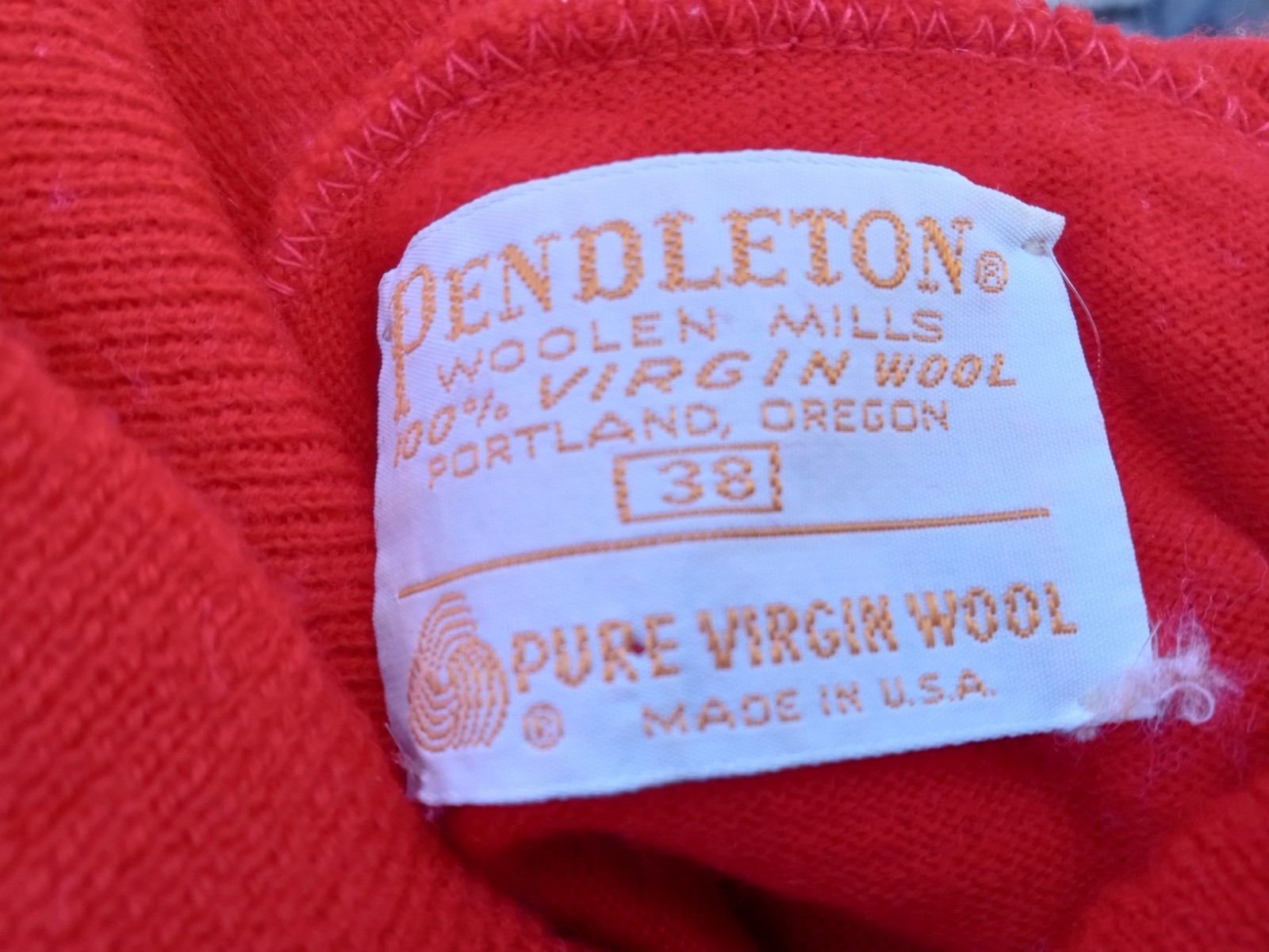 Womens Pendleton Red Wool Sweater Pullover Turtle… - image 5