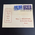 GB STAMPS RARE FIRST DAY COVER 1946 VICTORY  DONT WASTE FOOD SLOGAN