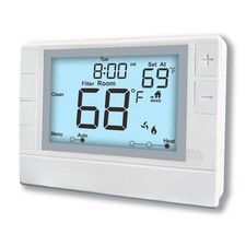 Programmable Thermostat for House, Single-Stage, 1 Heat/1 Cool, Energy-Saving...