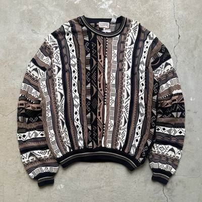 Vintage 90s Cotton Traders 2XLT Chunky 3D Knit Coogi Style Sweater