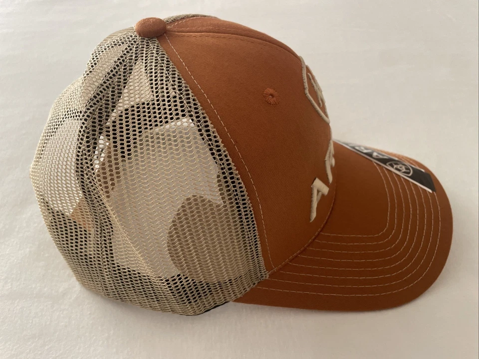 Chapéu boné ajustável masculino Ariat logotipo escudo malha traseira - Imagem 3 de 4