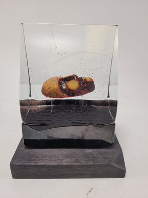 Kosta Boda Black Elements House of Mystery Gold Bertil Vallien Art Glass