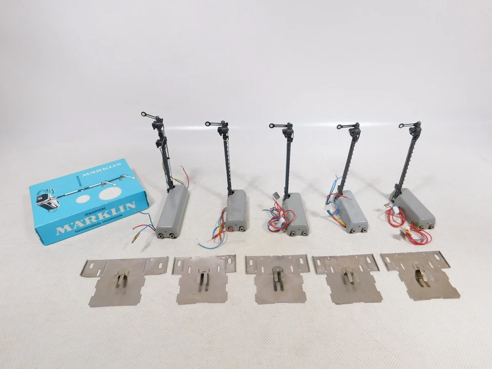 Märklin H0 AC 5x Hauptsignal Flügelsignal Signal 7039 7041 1x OVP #EH401-2 - Bild 2 von 4