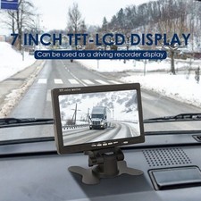 Truck Tractor Truck IR Rear View Camera and 7 LCD Backup Monitor Kit