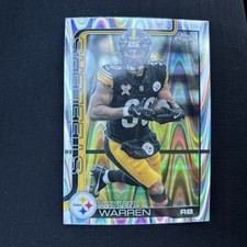 2025 Topps Chrome Football Jaylen Warren Refractor #253 Pittsburgh Steelers