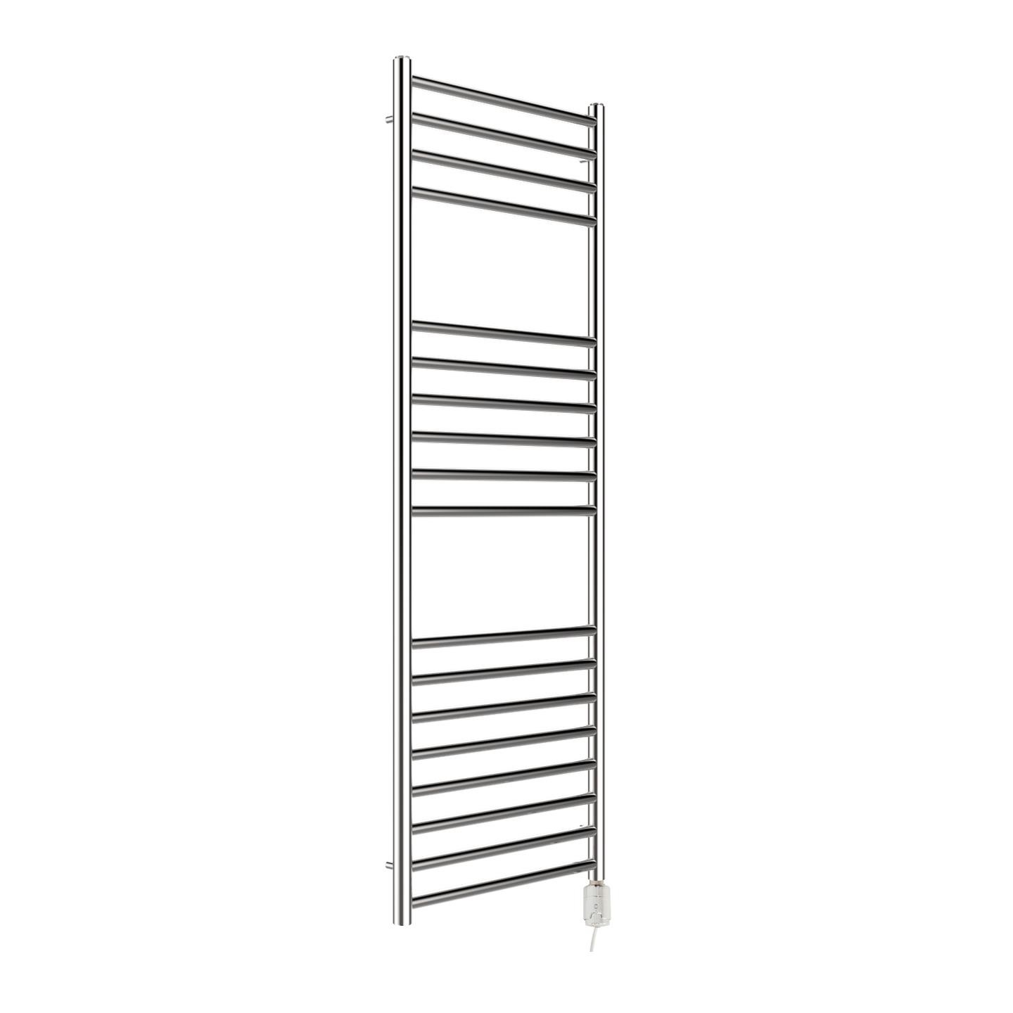 Electric Towel Rail Polished Stainless Steel Thermostatic 300W 500mm x 1400mm