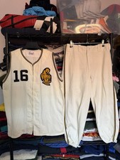 True Vintage 50s Speedline Baseball Uniform Pants/Jersey Cream Set Men  s RARE