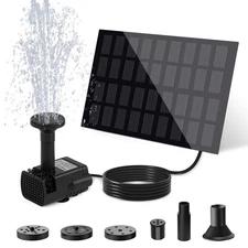 Solar Water Fountain for Bird Bath with Seperate Solar Panel 2W,Solar Fountai...