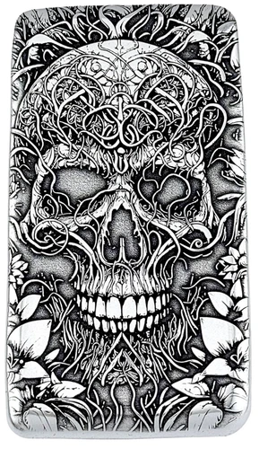 10 ozt 999 Fine Silver Art Bar - CROWNED IN VINES - ADAMO TECHNE