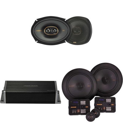 Kicker 47KEY2004 4-Channel DSP Smart Amp w/ 51KSS 6.5'' & 6x9'' 3-way Audio Upg...