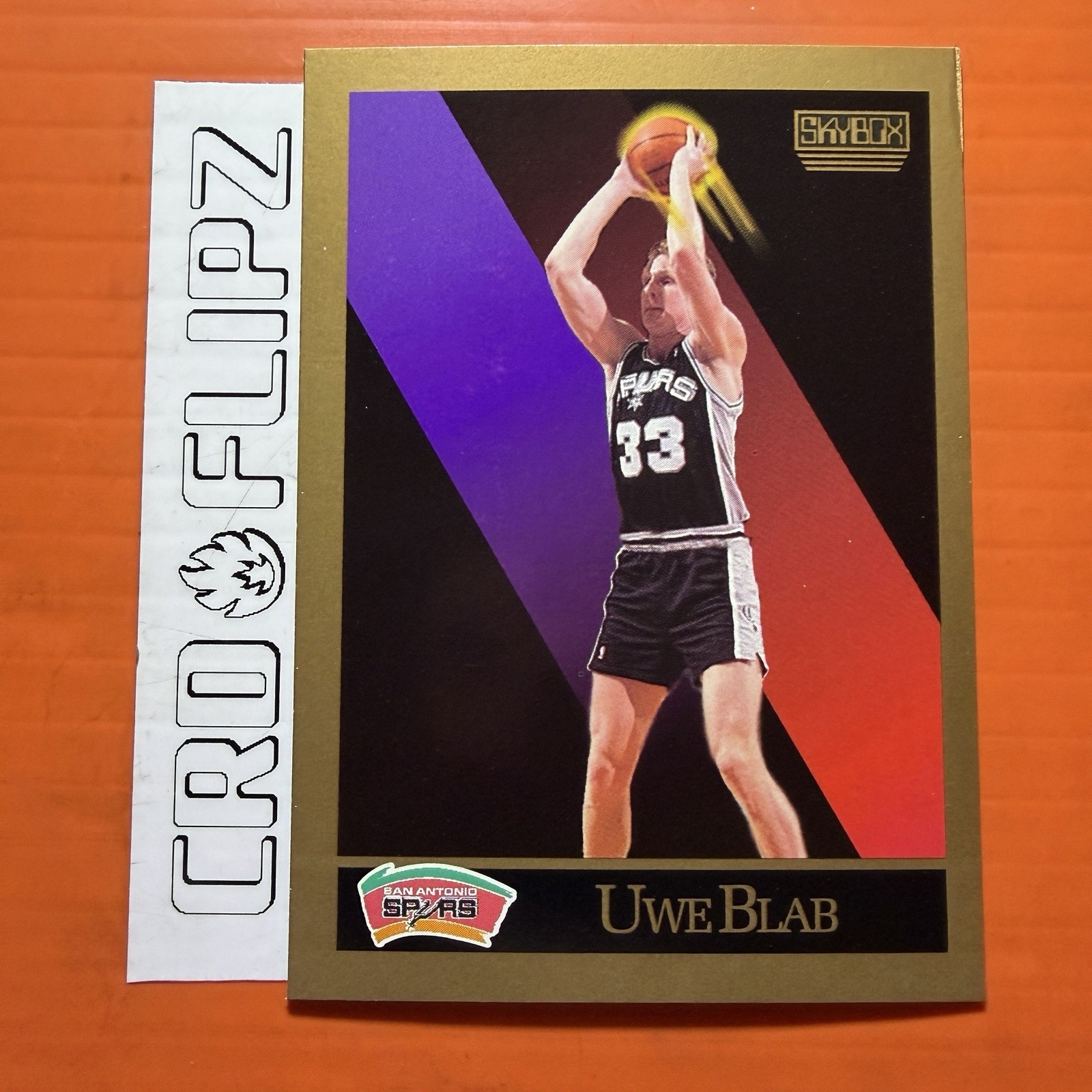 Uwe Blab, 1990-91 SkyBox, #253, San Antonio Spurs,