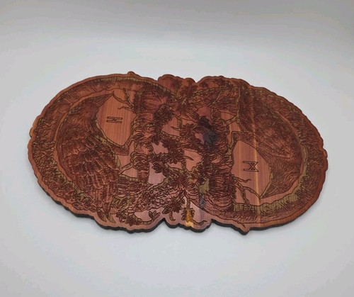 Norse Odin's Ravens Wood Altar Plate Laser Cut Runes