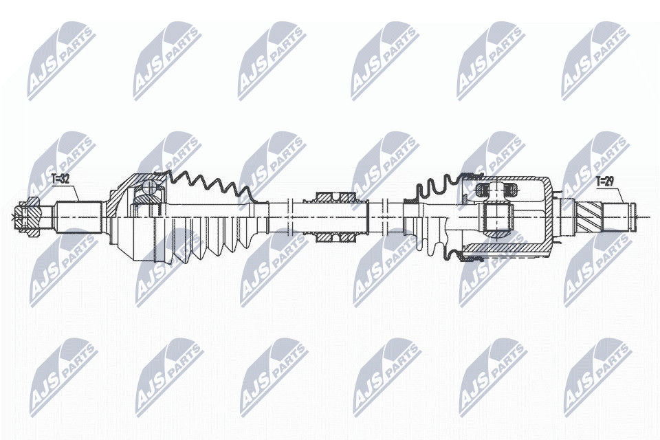 N.T.Y. NPW-NS-120.NTY Drive Shaft for INFINITI,NISSAN