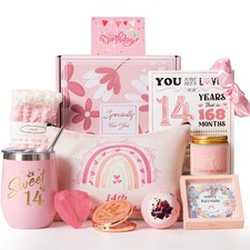 14th Birthday Gifts for Girls,Happy 14th Pamper Gift Basket Ideas for Daughte...