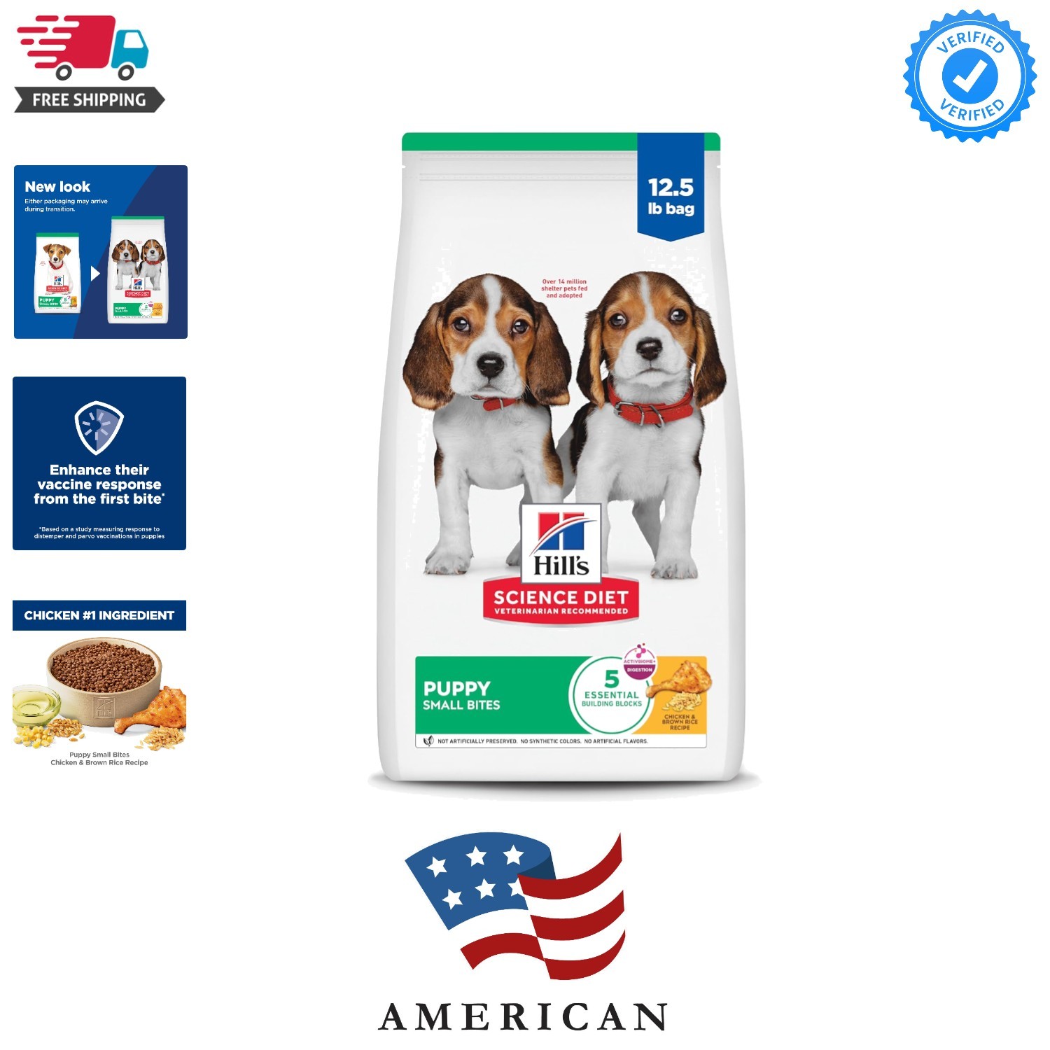 Puppy, Puppy  Nutrition, Small Kibble, Dry Dog Food, Chicken & Brown Rice, 12...