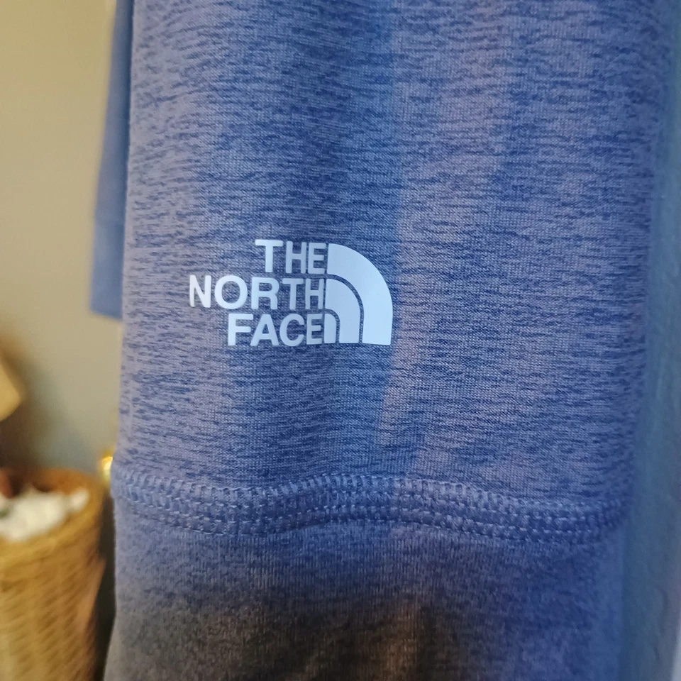 Camiseta The North Face FlashDry Manga 3/4 Azul Elastizada Mediana Senderismo Viaje Foto 4 de 4