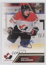 2013 Upper Deck Team Canada Gold Signatures Brendan Gallagher #196 Auto xp6
