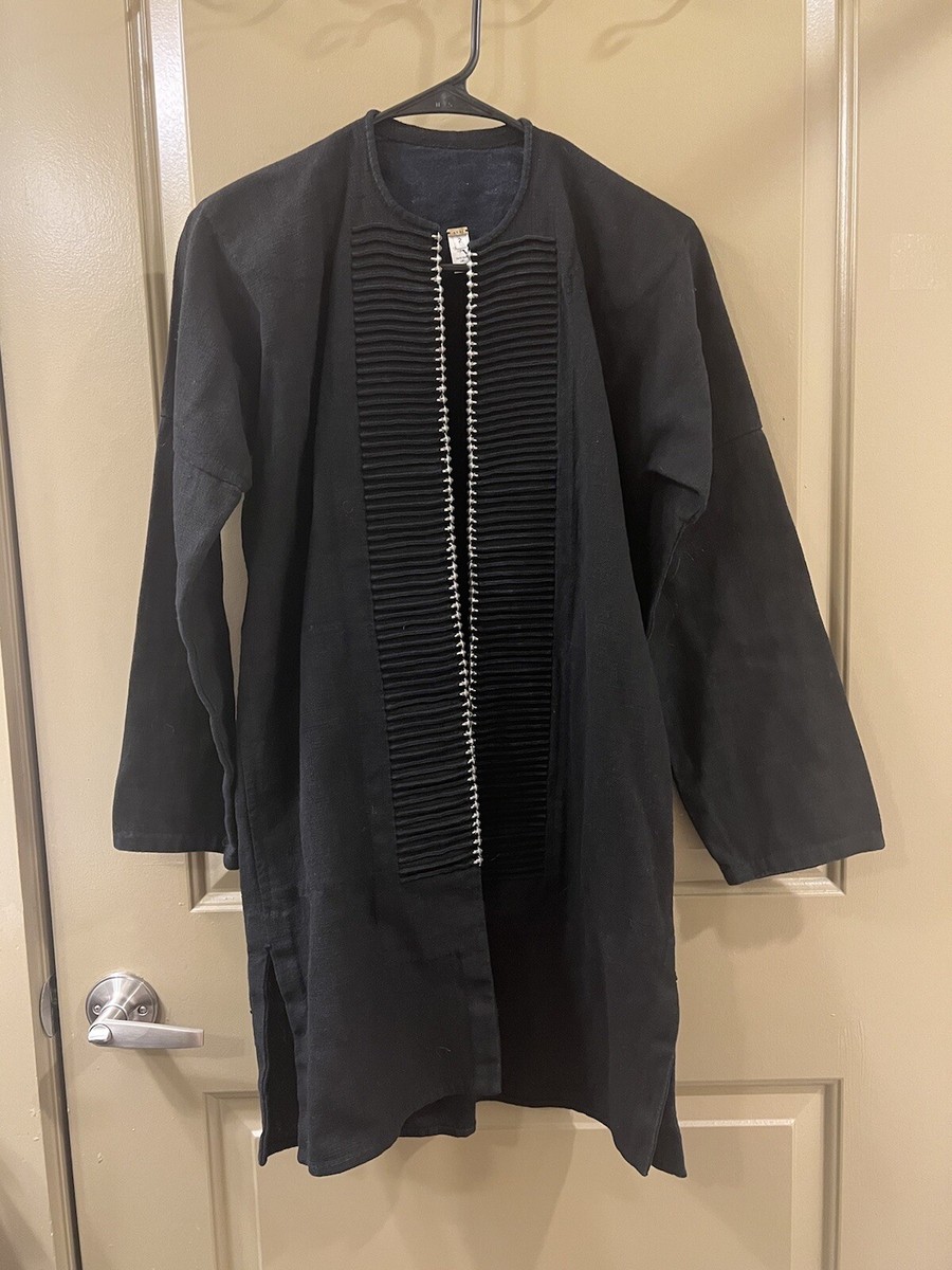 dosa indian coat　2 Dosa Indian Coat Dress Jacket Metallic Shimmer Button Front