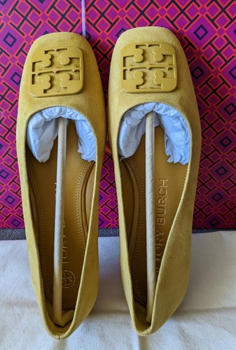 Tory Burch Georgia Square Toe Suede Ballet Flats NEW 6.5 - Picture 2 of 10