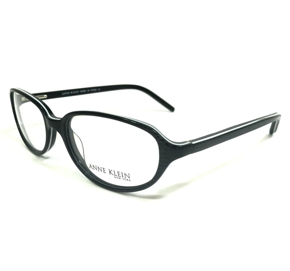Monturas para gafas Anne Klein AK8041 129 negro blanco gris borde completo ovalado 51-16-135 Foto 4 de 4