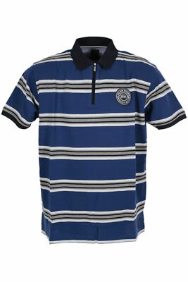 Kitaro Poloshirt Polo Hemd Herren Kurzarm Piqué Baumwolle Blau Größe 3XL 4XL 5XL