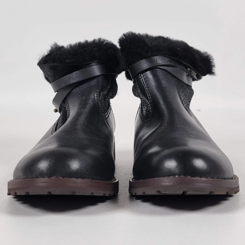 Женские черные кожаные сапоги с отделкой из овчины Matt Bernson размер 7,5 M - Изображение 3 из 4