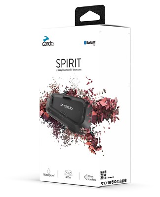 Cardo Spirit Single Motorrad Sprechanlage Single - Schwarz