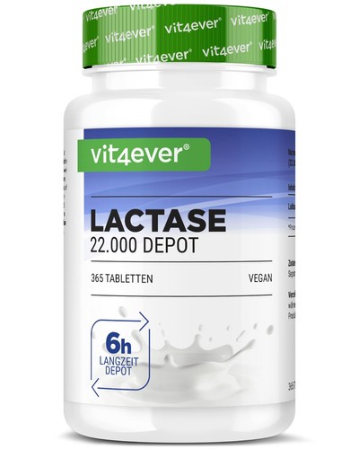 Lactase 22000 - 365 Tabletten á 22.000 FCC - Laktoseintoleranz hochdosiert - Bild 1 von 6