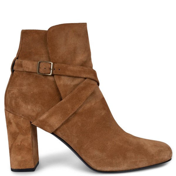 70926 authentische Saint Laurent cognac Wildleder 2016 Babys 90 Cross Stiefeletten Schuhe 42