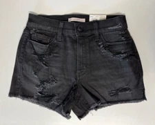 Junior's SO High Rise Curvy Shortie Size 5 Black 27W NEW MSRP $34.00