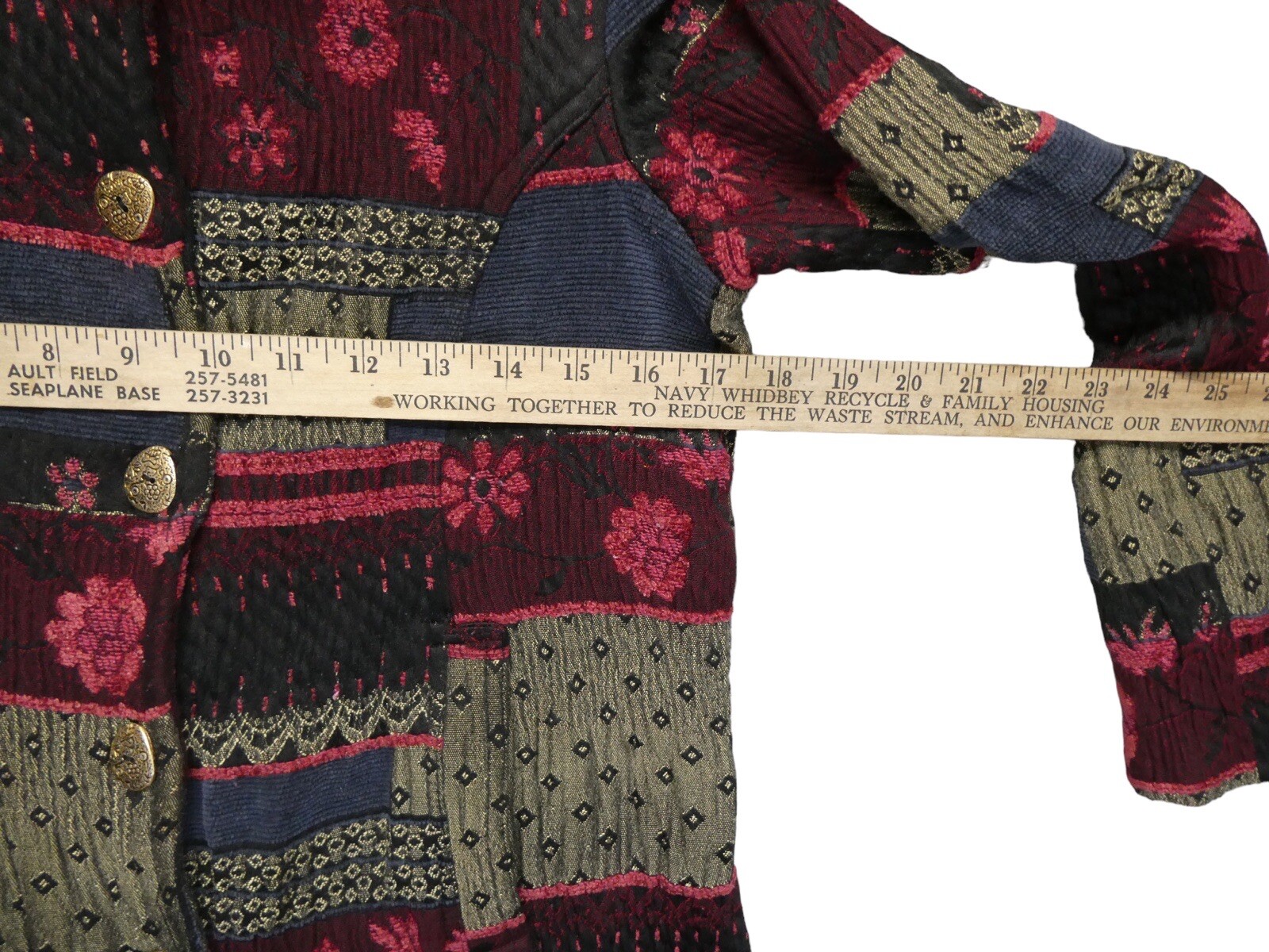 TravelSmith Patchwork Textured Jacket Button Fron… - image 14