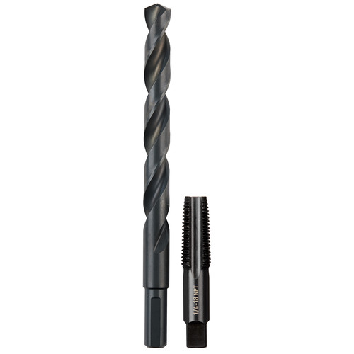 Milwaukee 49-57-5591 1/4"-18 SAE Straight Flute Plug Tap and Drill Bit Sets