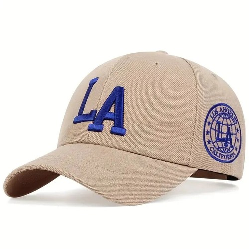 Unisex LA Letter Embroidery Snapback Baseball Cap adjustabl Casual Sunscreen Hat - Picture 4 of 19