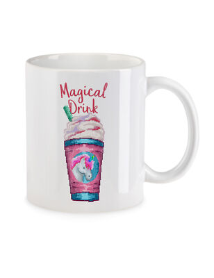 Magical Drink Kaffeetasse Unicorn Rainbow Fun Geek Nerd Pixel Retro Bit