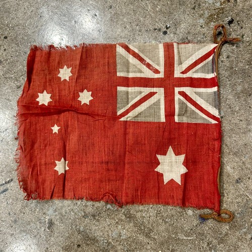 WW1 Era Australian Naval Red Ensign Linen Flag Small