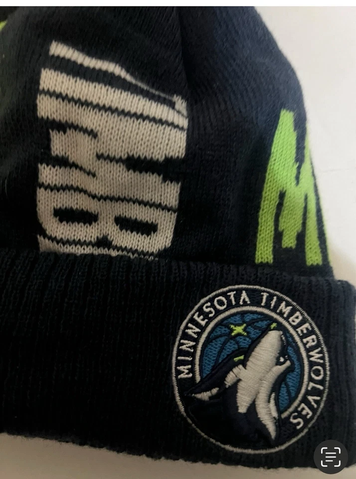 Minnesota Timberwolves New Era NBA Basketball Pom Beanie - Image 2 of 4