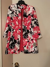 Kasper Topper Jacket - Dark Pink, Black  White - Size 4 - NWT - MSRP 139.00