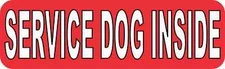 10in x 3in Service Dog Inside Magnet Car Truck Vehicle Magnetic Sign