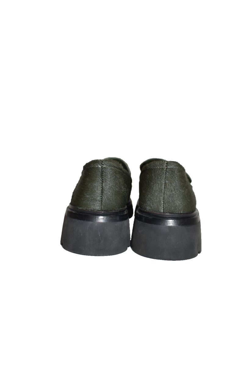 Vince Robin pony hair loafers - green, women’s 8 VINCE Robin Penny Loafers Dark Green Calf Hair EU 36 US 6  main image 2