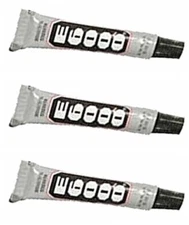 3 TUBES E6000 CRAFT Jewelry GLUE ~ Glass Tile Wood Leather 0.18 oz Size E-6000