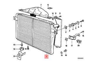 NEW BMW E24 E28 COUPE SEDAN ENGINE COOLING RADIATOR 1712448
