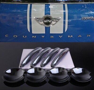 EXPRESS COMBO CARBON & BLACK Door Handle Covers for MINI Countryman Cooper S F55